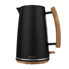 ThermoSense 400 Black Woody Wasserkocher. 3000 W, Fassungsvermögen 1,7 Liter, Edelstahl, BPA-frei, Sockel um 360º drehbar, herausnehmbarer Anti-Kalk-Filter, Sicherheitssystem