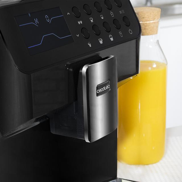 Power Matic-ccino 7000 Serie Nera. Máquina de café superautomática com Depósito de leite, Ecrã digital, Café personalizável, Tecnologia ForceAroma 19 bar de pressão, Bandeja aquece-chávenas