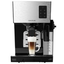 Power Instant-ccino Cafetera Express Semiautomática, Tanque de Leche, Cappuccino en un Solo Paso, 20 Bares de Presión y Sistema Thermoblock, Inox