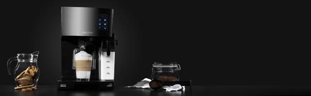 Power Instant-ccino Macchina da caffè Express semi automatica, serbatoio latte, cappuccino in un tocco, 20 bar di pressione e sistema Thermobock, Inox