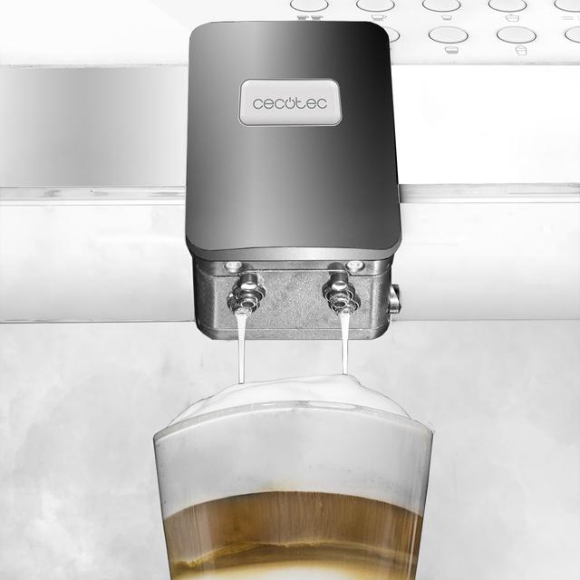 Power Matic-ccino 7000 Serie Bianca Kaffeevollautomat Milchtank, Digitalanzeige, Anpassbarer Kaffee, ForceAroma Technology 19 bar Druck, Tassenwärmeschale