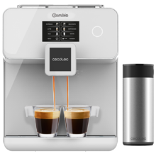 Machine à café automatique Power Matic-ccino 8000 Touch Série Bianca. Réservoir de lait, écran numérique, café personnalisable et cappuccinos, technologie ForceAroma de 19 bars de pression