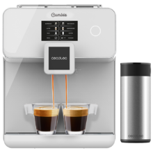 Power Matic-ccino 8000 Touch Serie Bianca. Cafetera Superautomática con Depósito de leche, Pantalla Táctil, Prepara Cappuccino, Café Personalizable, Tecnología ForceAroma de 19 bares de presión