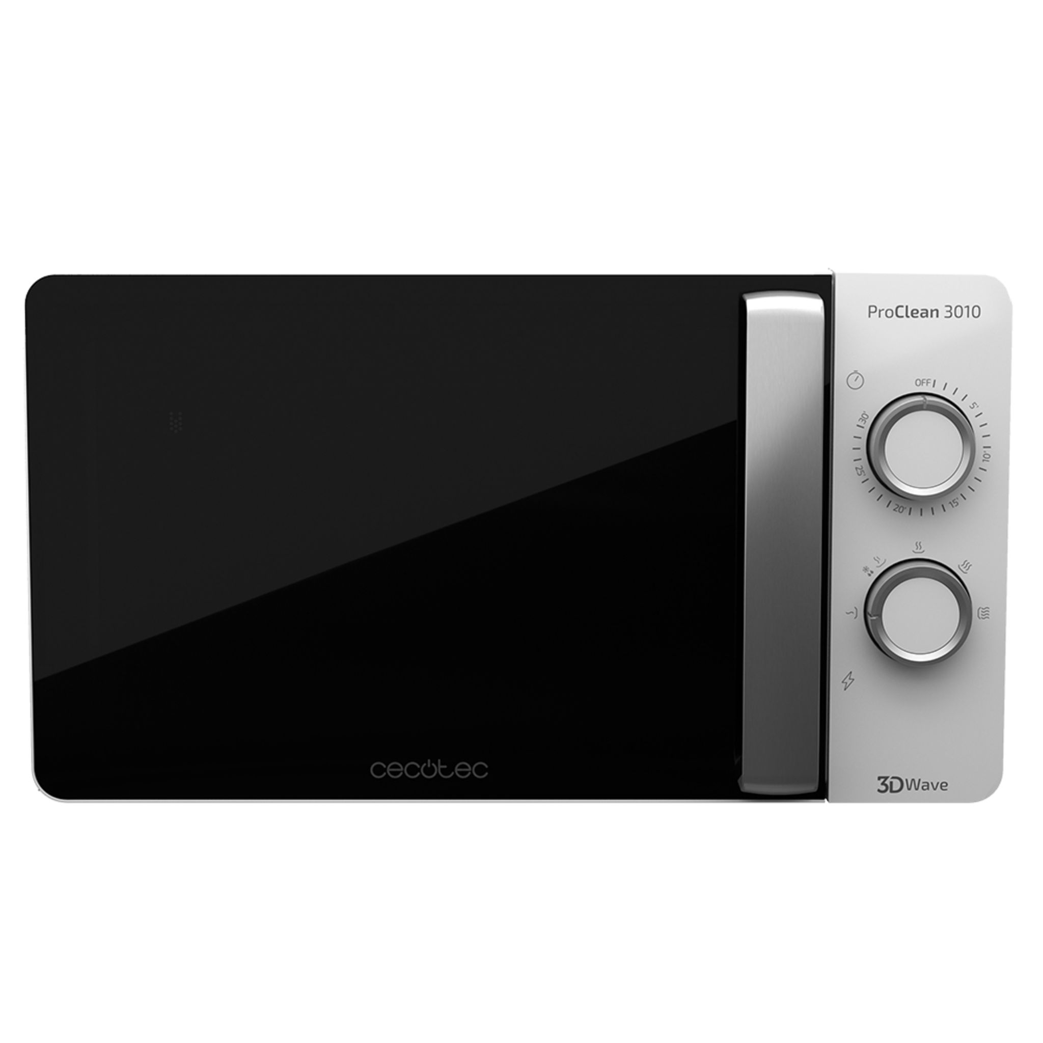 Micro-ondes ProClean 3010, en acier inoxydable, blanc et noir