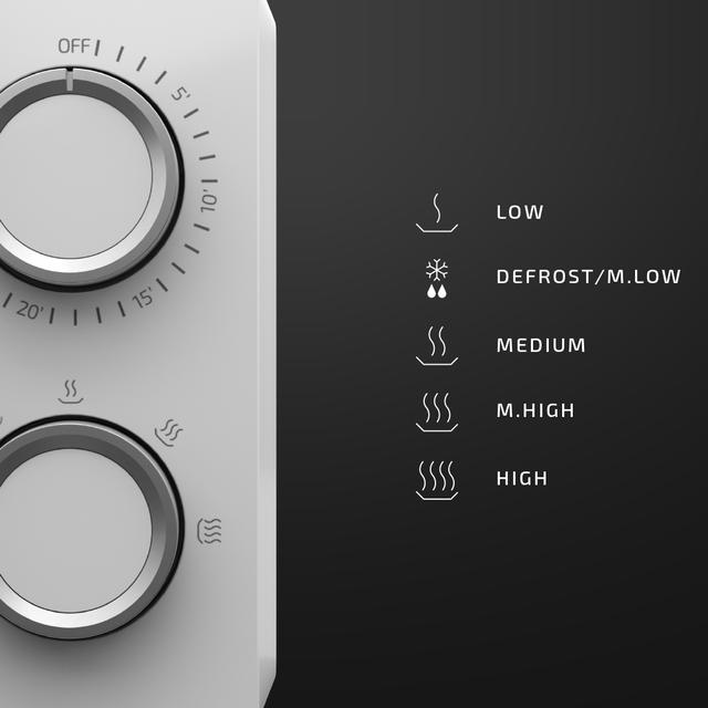 Micro-ondes ProClean 3010, en acier inoxydable, blanc et noir