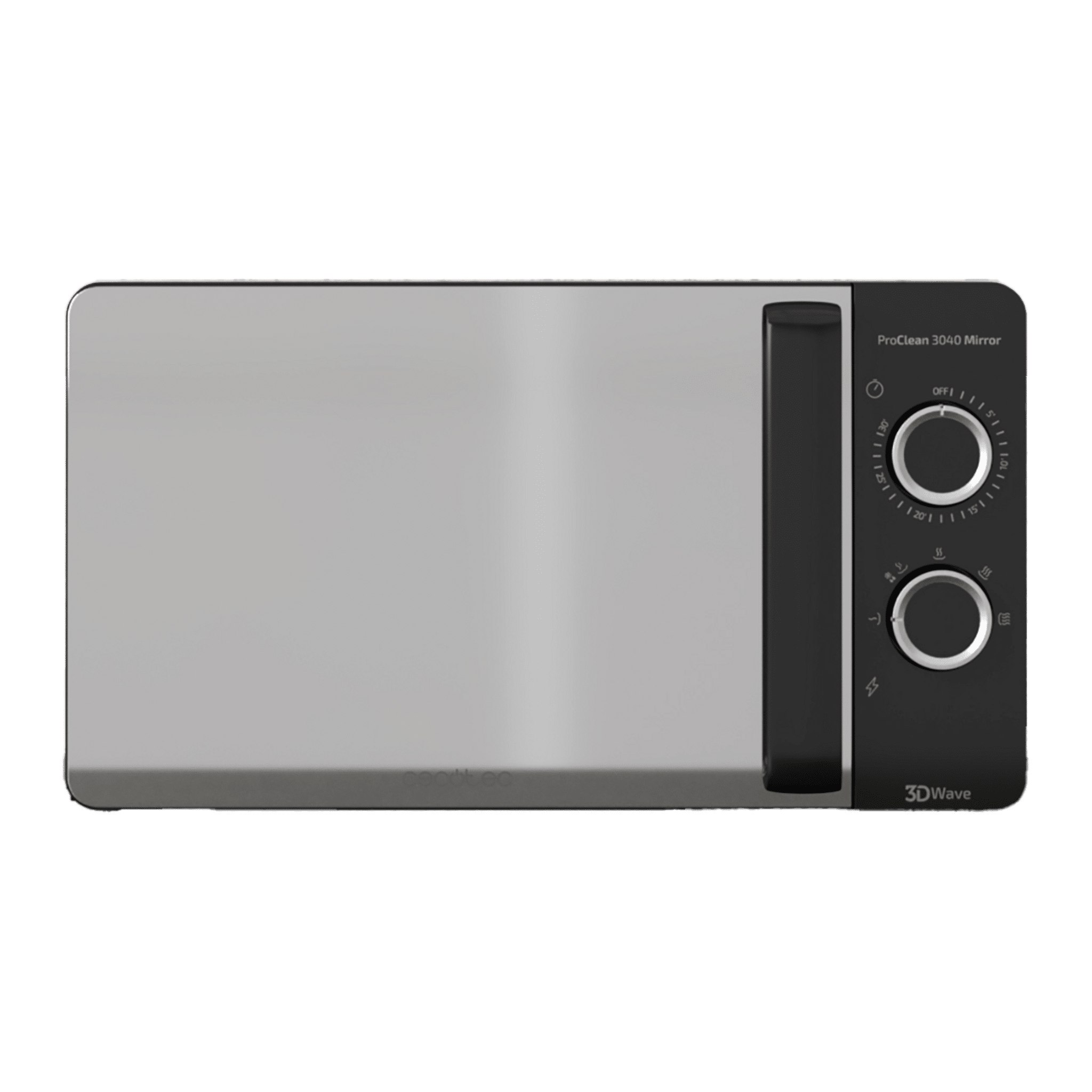 Microondas CECOTEC ProClean 3040 Mirror negro con puerta efecto espejo