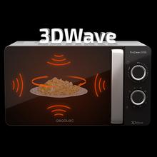 Micro-ondes argenté ProClean 3150. 700 W avec 6 niveaux, gril de 800 W, capacité de 20 L, revêtement Ready2Clean pour un meilleur nettoyage, technologie 3DWave, minuterie et design effet miroir.