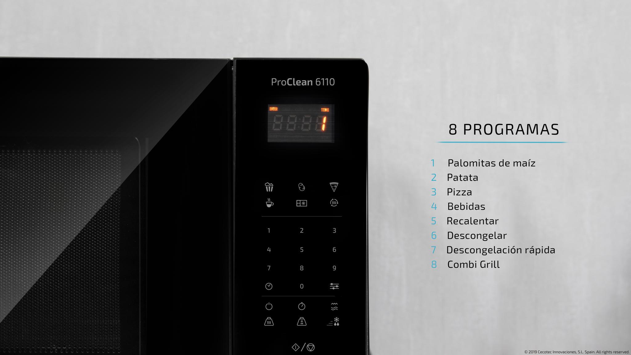ProClean 6110 Digitale Mikrowelle mit 23 L Cecotec