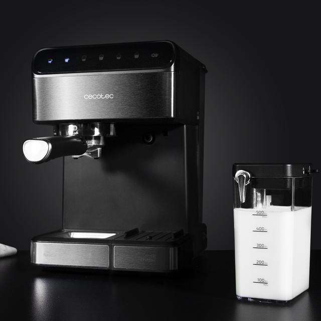 Power Instant-ccino 20 - Cafetera Semiautomatica, Presión 20 Bares, Capacidad de 1.4 l, 6 Funciones, Calentador por Thermoblock, Control Táctil, Tanque de leche, 1350 W, Color Negra