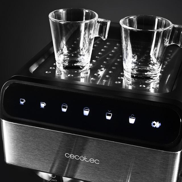 Power Instant-ccino 20 - Machine à café semi-automatique avec 20 bars de pression, capacité d'1,4 L, 6 fonctions, préchauffage par Thermoblock, contrôle tactile, réservoir de lait et 1350 W.