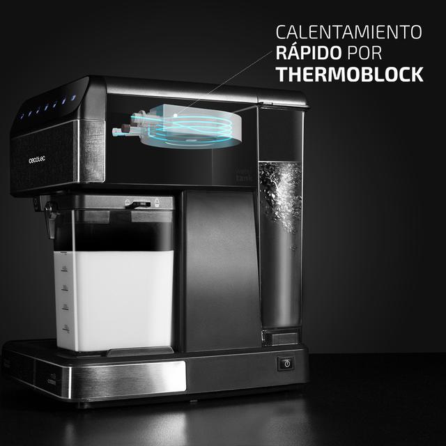 Power Instant-ccino - Macchina da caffè Semiautomatica, pressione: 20 bar, capacità 1,4 L, 6 funzioni, riscaldamento mediante Thermoblock, controllo touch, serbatoio latte, 1350 W