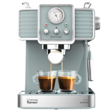 Power Espresso 20 Tradizionale Cafetera Express para espressos y cappuccinos, rápido Sistema de Calentamiento por thermoblock, 20 Bares, manómetro PressurePro y vaporizador orientable