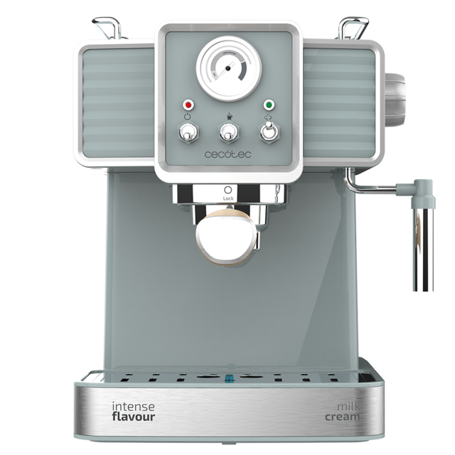 Power Espresso 20 Tradizionale Cafetera Express para espressos y cappuccinos, rápido Sistema de Calentamiento por thermoblock, 20 Bares, manómetro PressurePro y vaporizador orientable