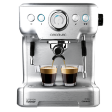 Power Espresso 20 Barista Pro. Cafetera Express de 2900 W, Thermoblock para Café y Espumar Leche, 20 Bares, Manómetro PressurePro, Modo Auto, Filtro para 1 y 2 Cafés