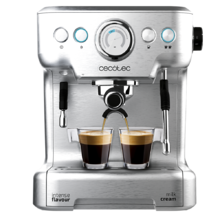 Machine à café Power Espresso 20 Barista Pro. Thermoblock pour préparer du café et mousser le lait , 20 bars, manomètre PressurePro, mode automatique pour 1 et 2 cafés, buse vapeur orientable et 2900 W