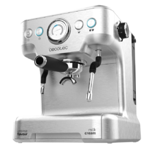 Cafetera Express Power Espresso 20 Barista Pro. 2900 W, Thermoblock para Café y Espumar Leche, 20 Bares, Manómetro PressurePro, Modo Auto, Filtro para 1 y 2 Cafés