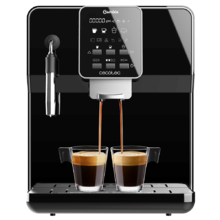 Machine à café méga-automatique Power Matic-ccino 6000 Série Nera. 19 bars, 1-2 cafés, système de chauffage rapide, écran LCD, réservoir à café de 250 gr, moulin intégré et 1350 W