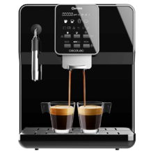 Power Matic-ccino 6000 Serie Nera. Cafetera superautomática con 19 Bares,1-2 cafés, Sistema de rápido Calentamiento, Pantalla LCD, depósito café 250 gr, Molinillo Integrado, 1350 W