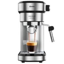 Cafelizzia 790 Steel Máquina de café Express para espressos e cappuccinos, braço filtrante de saída dupla com dois filtros, 20 Bar de pressão, depósito amovível de 1,2 L, 1350 W, Aço