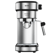 Cafelizzia 790 Inox Cafetera Express para espressos y cappuccinos, Brazo portafiltros con Doble Salida y Dos filtros, 20 Bares de Presión, Depósito extraíble de 1,2L, 1350W, Acero