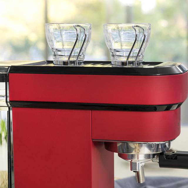 Espressomaschine Cafelizzia 790 Shiny - Espresso- und Cappuccinomaschine, 1350 W, Thermoblock-System, 20 Balken, Auto-Modus für 1-2 Kaffees, steuerbarer Dampfgarer, 1.2L, Rot