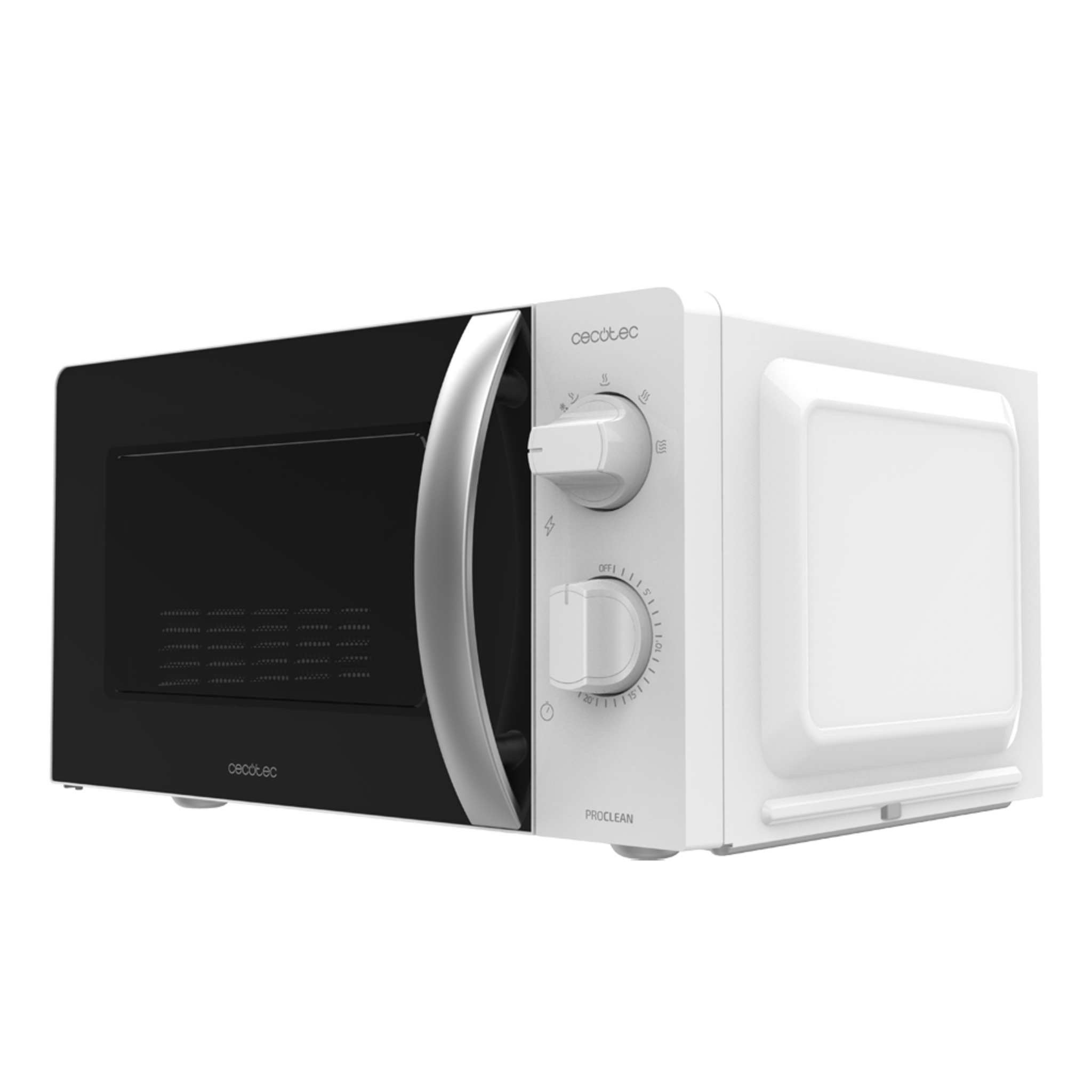 Micro-ondes ProClean 2010. Avec 700 W de puissance, capacité de 20 L, technologie 3DWave, mode Décongélation, 6 niveaux de puissance, minuterie jusqu'à 30 minutes et design compact