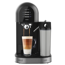 Cafetera Semiautomática Power Instant-ccino 20 Chic Serie Nera. para café molido y en cápsulas, 20 Bares, Depósito de Leche 0.7ml, Depósito de Agua 1.7L, 1470W