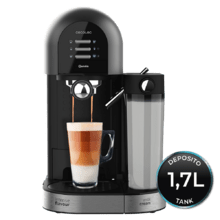 Power Instant-ccino 20 Chic Serie Nera. Cafetera Semiautomática para café molido y en cápsulas, 20 Bares, Depósito de Leche 0.7ml, Depósito de Agua 1.7L, 1470W