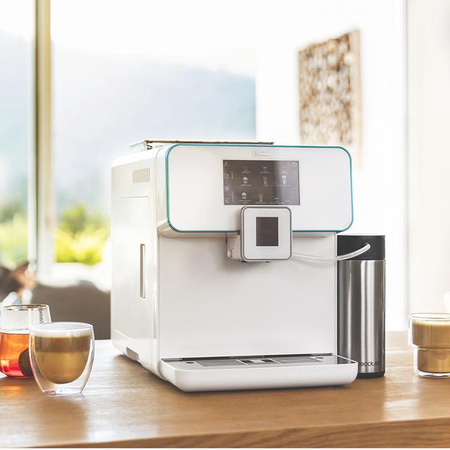 Machine à café superautomatique Cumbia Power Matic-ccino 9000 Série Bianca. Personnalisation de l'intensité, de la température, du café, du lait et de la mousse, 19 bars de pression, écran LED, 5 niveaux de mouture