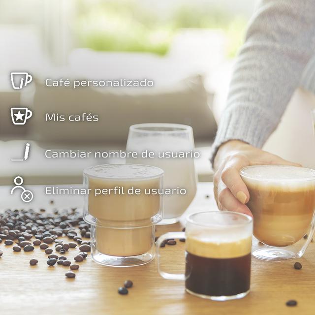 Power Matic-ccino 9000 Serie Bianca. Cafetera superautomática Cumbia que Personaliza Intensidad, Temperature, café, Leche y Espuma,19 Bares de presión, Pantalla LED, 5 Niveles de molido