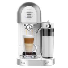 Power Instant-ccino 20 Chic Serie Bianca. Cafetera Semiautomática para café molido y en cápsulas, 20 Bares, Depósito de Leche 0.7ml, Depósito de Agua 1.7L, 1470W
