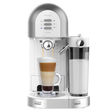 Máquina de café semi-automática Power Instant-ccino 20 Chic Serie Bianca, para café moído e cápsulas, 20 Bars, Depósito de leite 0.7ml, Depósito de água 1.7L, 1470W