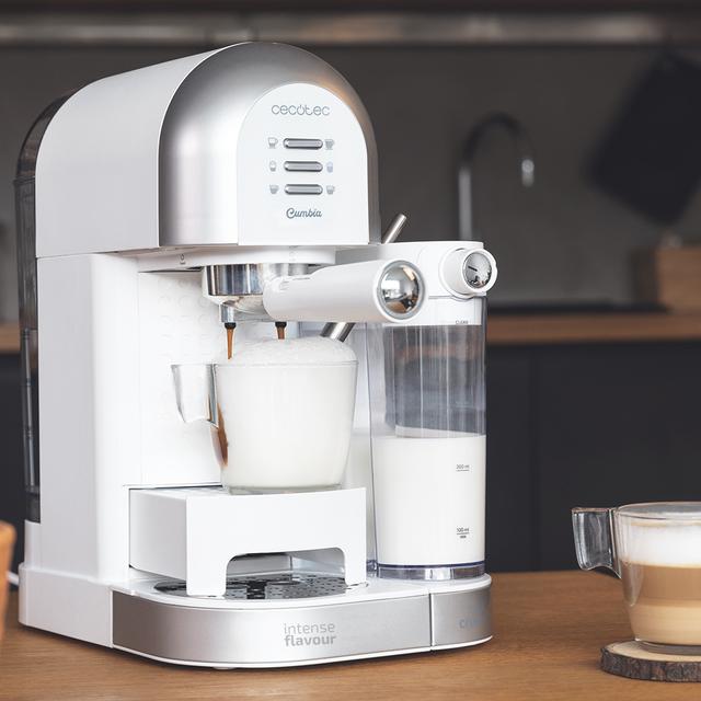 Halbautomatische Kaffeemaschine Power Instant-ccino 20 Chic Serie Nera. für gemahlenen Kaffee und Kapseln, 20 Riegel, Milchtank 0.7ml, Wassertank 1.7L, 1470W