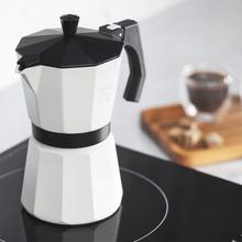 Italienische Kaffeemaschine Mokclassic 300 Beige Aus Aluminiumguss, geeignet für alle Arten von Küchen, für 3 Tassen Kaffee.