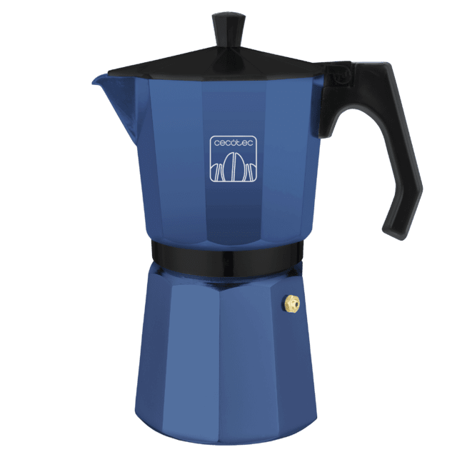 Italienische Kaffeemaschine Mokclassic 600 Blue Aus Aluminiumguss, geeignet für alle Arten von Küchen, für 6 Tassen Kaffee.