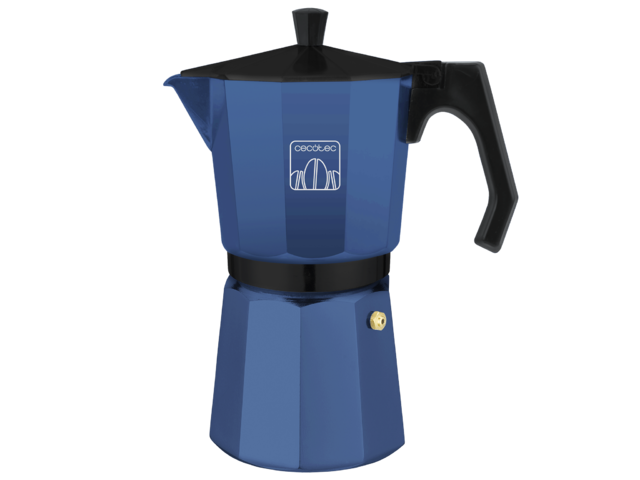 Italienische Kaffeemaschine Mokclassic 900 Blue Aus Aluminiumguss, geeignet für alle Arten von Küchen, für 9 Tassen Kaffee.