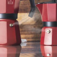 Italienische Kaffeemaschine Mokclassic 300 Garnet Aus Aluminiumguss, geeignet für alle Arten von Küchen, für 3 Tassen Kaffee.