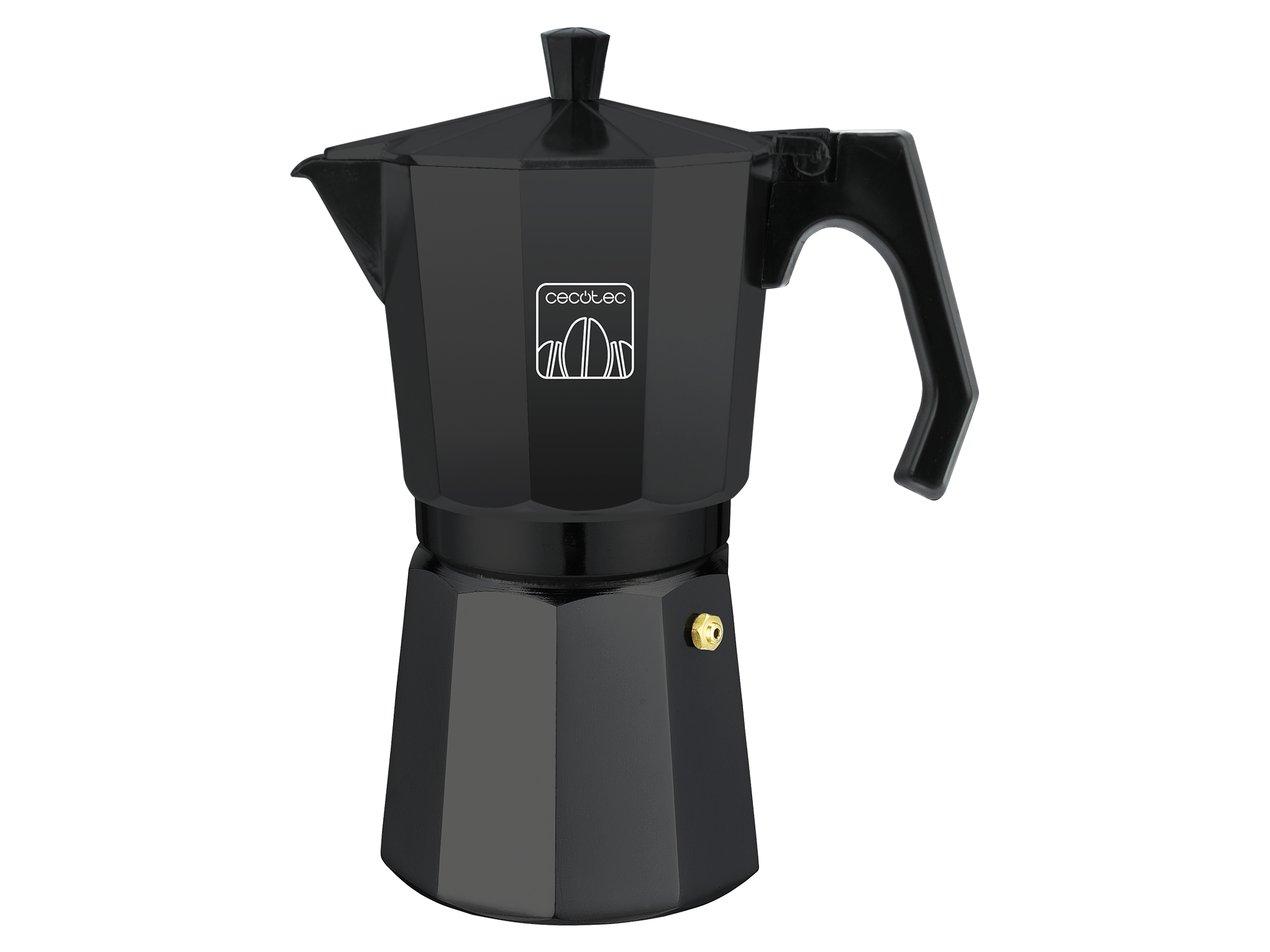 Italienische Kaffeemaschine Mokclassic 300 Black Aus Aluminiumguss, geeignet für alle Arten von Küchen, für 3 Tassen Kaffee.