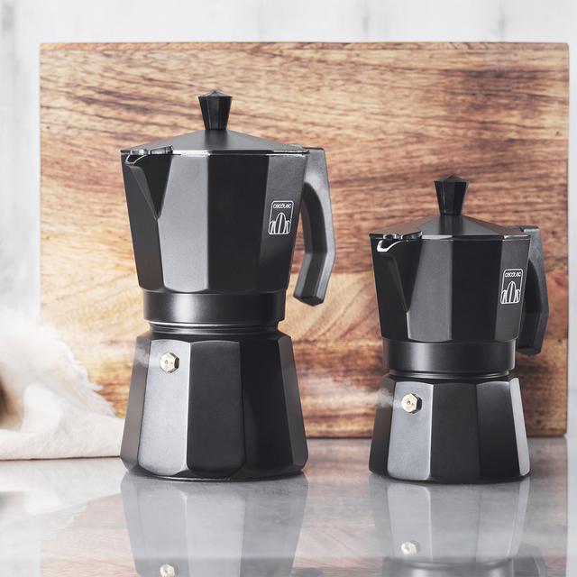 MokClassic 600 Black. cafetera Italiana Fabricada en Aluminio Fundido Hacer café con el Mejor Cuerpo y Aroma, para 6 Tazas de café