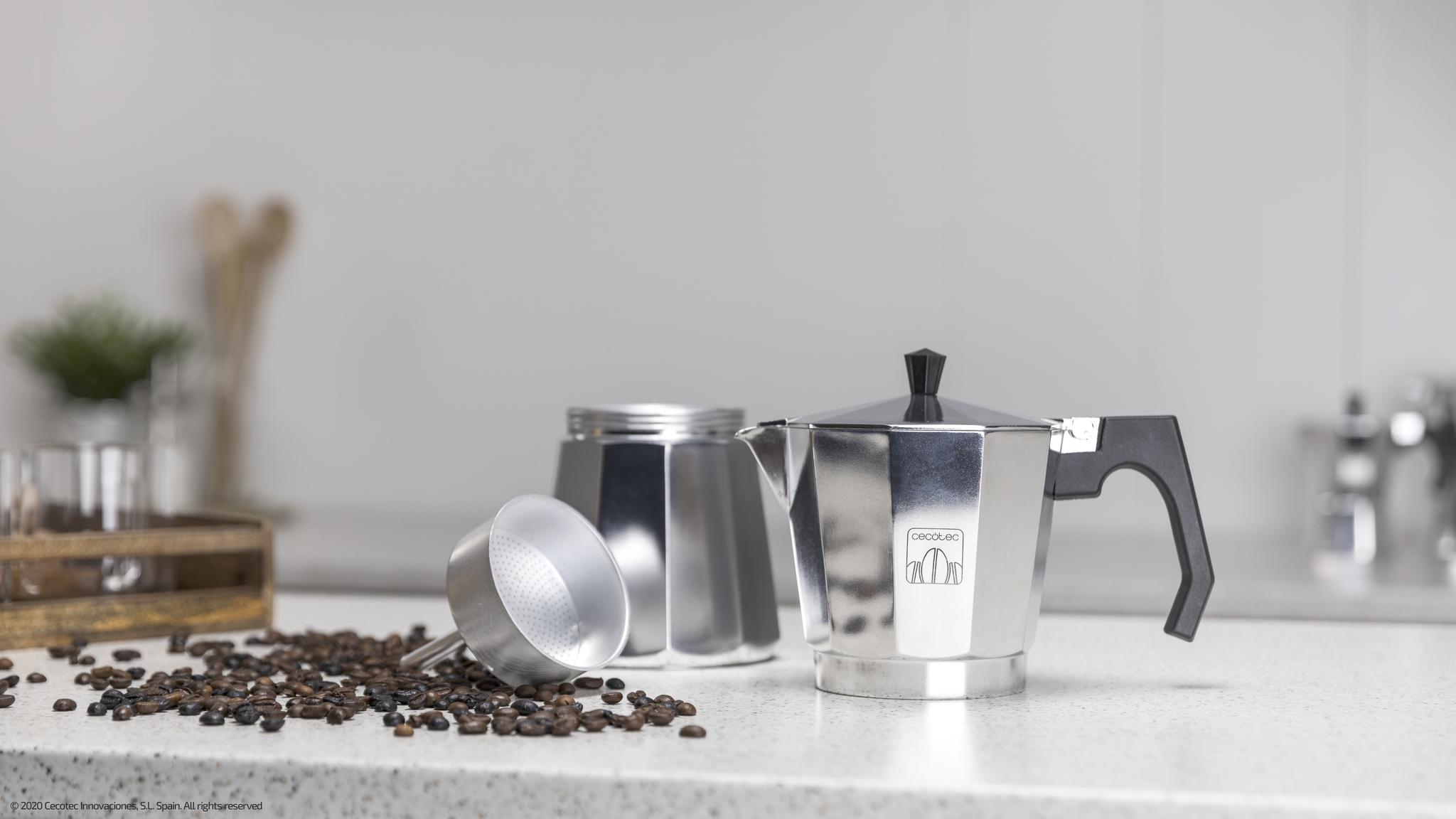 Cafetière Italienne Mokclassic 300 - Aluminium Rouge 3 Tasses - Pour Tous Feux - Joint Silicone - Filtre Inox