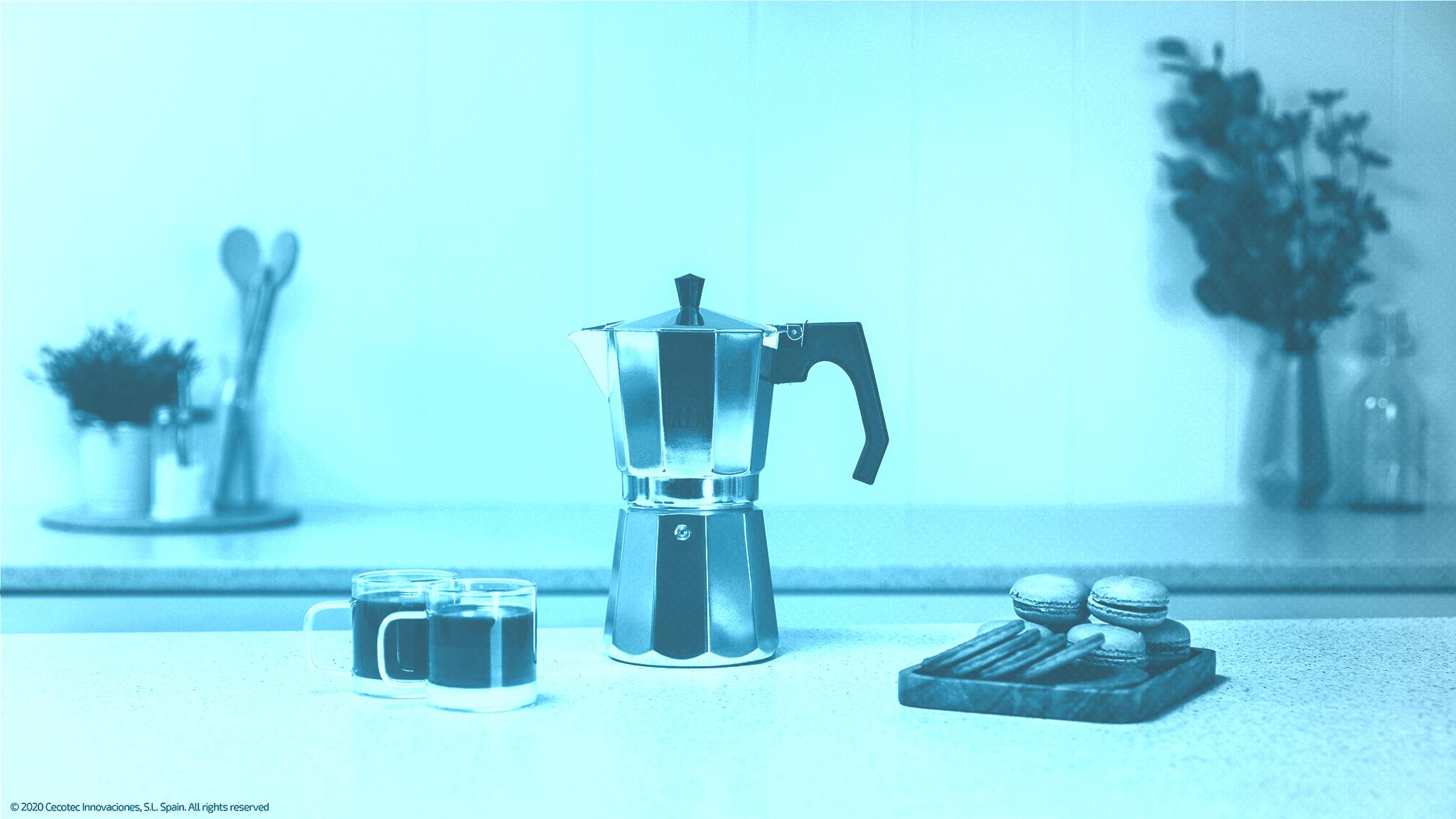 Cafetière Italienne Cecotec Piccolina 600 Green - 300 Ml, 6 Tasses, Acier Inoxydable, Toutes Surfaces