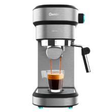 Cecotec Cafelizzia 890 Gray Kaffeemaschine für Espresso und Cappuccino, mit schneller Thermoblockheizung, 20 bar, Auto Mode für 1 und 2 Kaffees, orientierbarer Dampfgarer und Wasserleitung für Infusionen.