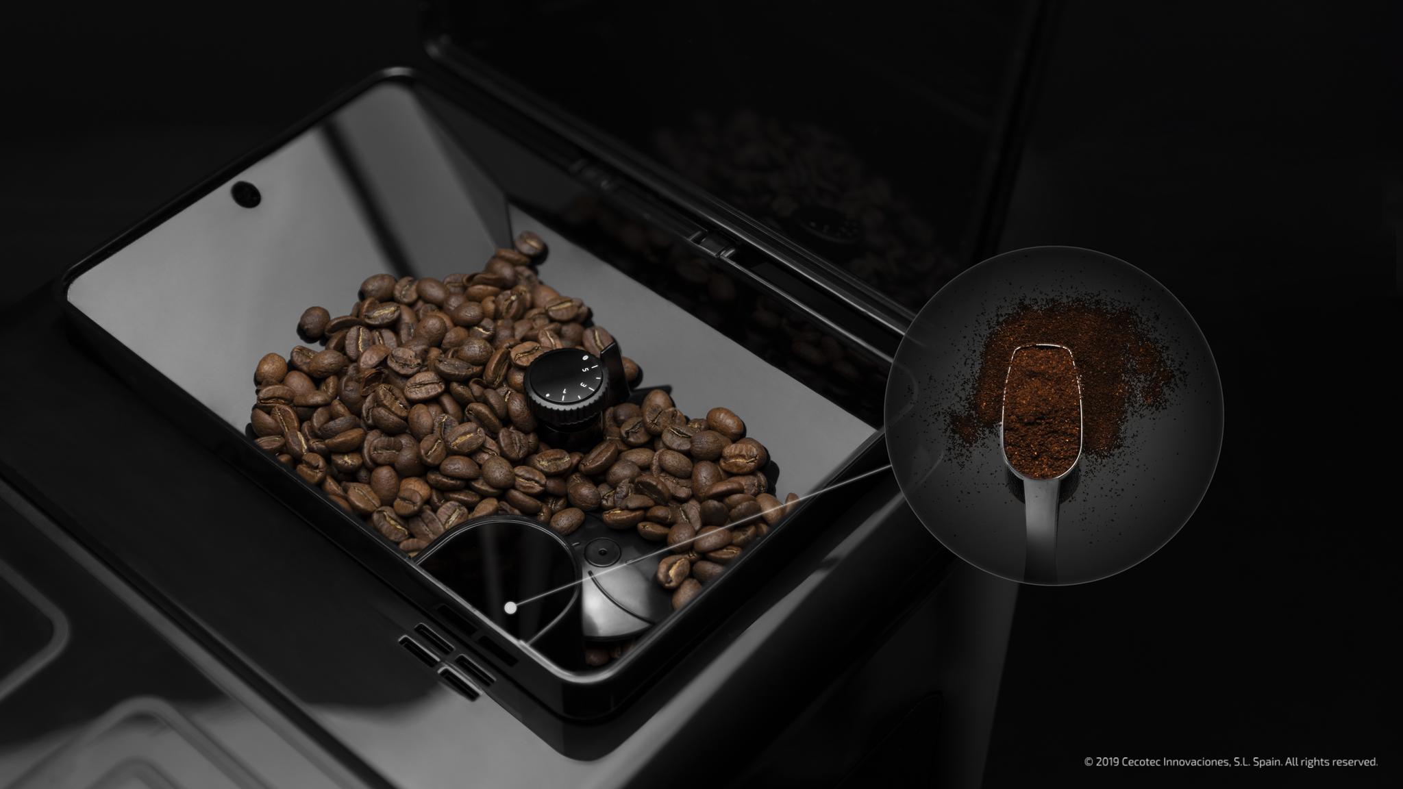 Separater Einlass für gemahlenen Kaffee