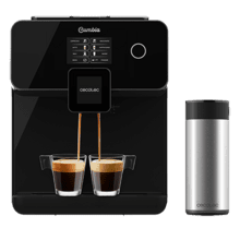 Superautomatische Kaffeemaschine der Power Matic-ccino 8000 Touch Nera S-Serie zum Mahlen von Kaffee mit Milchtank und interaktivem Touchscreen. Bereiten Sie Cappuccino auf Knopfdruck zu. Vollständig anpassbarer Kaffee. ForceAroma-Technologie mit 19 Druckstäben.