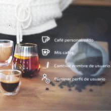 Power Matic-ccino 9000 Serie Nera S. Cafetera superautomática que muele el café y añade leche de forma automática para disfrutar de los mejores espressos y cappuccinos con un toque. Se adapta a todos los gustos gracias a sus 20 tipos de bebidas calientes y a su sistema Custom Coffee que permite personalizar tu café ideal. Permite a 10 usuarios memorizar sus cafés favoritos para disfrutarlos cada día.