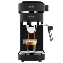 Cafelizzia 790 Black para espressos y Cappuccino. Cafetera Espresso con Sistema de rápido Calentamiento, 20 Bares, Modo Auto para 1 y 2 cafés, vaporizador orientable,depósito 1,2 litros