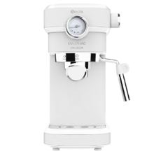 Machine à café Cafelizzia 790 White Pro. Elle possède un système Thermoblock, 20 bars, Mode Auto pour 1 ou 2 café(s), buse vapeur orientable et conduit d’eau pour infusions.