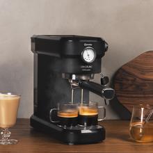 Cafelizzia 790 Black Pro - Caffettiera per espresso e cappuccino con manometro, 1350 W, sistema Thermoblock, 20 bares, Modalità Auto per 1-2 caffè, vaporizzatore orientabile, 1,1 L, nero.