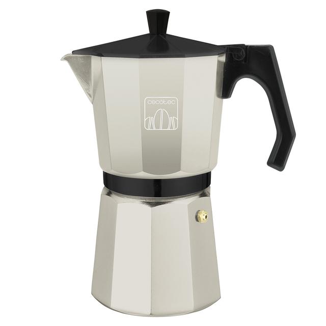 Caffettiera italiana Cumbia Mokclassic 1200 Beige in alluminio con capacità per 12 tazze di caffè in beige, adatta a tutti i tipi di cucine e facile da pulire.