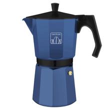 Cafeteira italiana Cumbia Mokclassic 900 Blue em alumínio com capacidade para 9 xícaras de café na cor azul, adequada para todos os tipos de cozinhas e fácil de limpar.